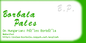 borbala pales business card